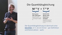 Die Quantitätstheorie ("Monetarismus") (13.9) - YouTube