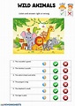 Wild animals - Interactive worksheet