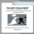 What's 'get cold feet' ? What does 'get cold feet' mean? What's the ...