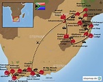 StepMap - Höhepunkte Südafrikas im Norden & Osten - Landkarte für Südafrika