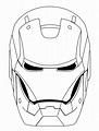 Stampare Maschera Iron Man Da Colorare