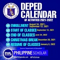 DepEd Calendar of Activities for SY 2021 2022 EXPERTIST