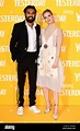 Himesh Patel (left) and Lily James attending the Yesterday UK Premiere ...