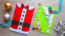 Tarjetas navideñas, ideas creativas hechas a mano y fáciles de hacer en ...