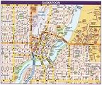 Map Saskatoon, Saskatchewan Canada.Saskatoon city map with highways ...