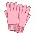 Premium Vector | Vector cartoon illustration pair of pink woolen gloves