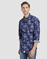 Camisa de hombre Pierre Cardin regular estampada azul · Pierre Cardin ...