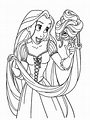 Dibujos para colorear – Rapunzel, imprimir gratis