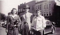 James Dean, his father Winton Dean and his second wife Ethel, downtown ...