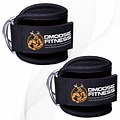 DMoose Fitness Ankle Straps for Cable Machines - Padded Gym Cuffs for ...