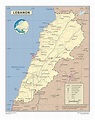 Grande detallado mapa político y administrativo del Líbano con ...