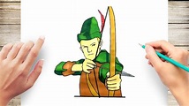 How To Draw Robin Hood Human Step By Step / How To Draw Robin The Fox ...