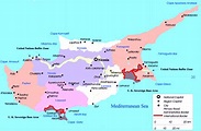 Large political and administrative map of Cyprus with major cities ...