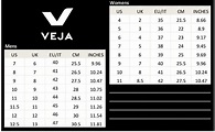 Veja Shoes Size Chart Guide - Soleracks