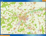 Stadtplan Ulm wandkarte | Netmaps Deutschland