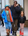 Actor Hugh Jackman (X-Men) with his two adopted children, son Oscar and ...