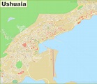 Large detailed map of Ushuaia - Ontheworldmap.com