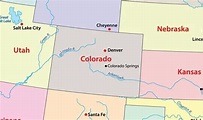 Mapa do Colorado - EUA Destinos