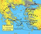 Grecia y Troya mapa - Mapa de Troya y Grecia (Sur de Europa - Europa)
