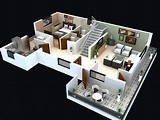 Pin by Apnaghar on 3D Floor Plan | Modern house floor plans, Small ...