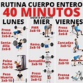NUTRICION|EJERCICIO|SALUD on Instagram: “RUTINA CUERPO ENTERO EN 40 ...