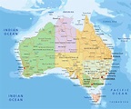 Mapa Politico De Australia Mapa Politico Australia Mapa De Australia ...