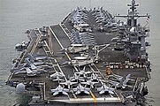 Der amerikanische Flugzeugträger «George Bush» näherte sich dem ...