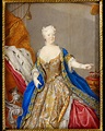 Altesses : Christine-Louise d'Oettingen, duchesse de Brunswick-Wolfenbuttel, à 62 ans, en 1733 ...