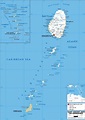 Large size Road Map of Saint Vincent and the Grenadines - Worldometer
