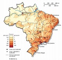 In brasile la popolazione sulla mappa - Popolazione mappa Brasile ...