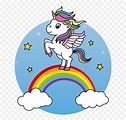 Download Unicorn Unicornio Con Arcoiris Hd Png - Unicorn Over A Rainbow ...
