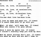 Top 1000 Folk and Old Time Songs Collection: Careless Love - Lyrics ...
