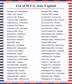 Free Printable List Of 50 States And Capitals - Printable Form ...