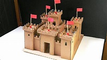 como hacer un castillo de carton (cardboard castle) - YouTube
