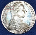 1780 Austria 1 Thaler Large Silver Coin Maria Theresa Restrike Proof