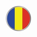 bandera de rumania o chad con marco de círculo 4943145 Vector en Vecteezy