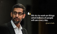 Sundar Pichai Quotes That Will Inspire You in Your Professional Career