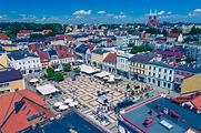 Rybnik. Poland. Aerial View of Main Square and City Center of Rybnik ...