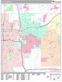 East Lansing Michigan Wall Map (Premium Style) by MarketMAPS