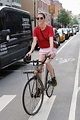 Hilary Rhoda in Shorts riding her bike -09 | GotCeleb