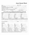 Insurance Quote Form Template