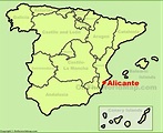 Alicante en el mapa de España