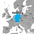 StepMap - Hamburg in Europa - Landkarte für Deutschland