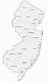 New Jersey State Map Multi-Color Cut-Out Style With Counties, Cities ...