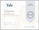 Yale certificate