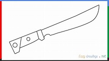 How to draw MACHETE step by step for beginners - YouTube