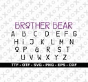 Brother Bear Font Brother Bear Font Svg Font for Cricut - Etsy