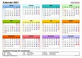 jahres urlaubskalender 2021