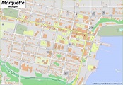Marquette Downtown Map - Ontheworldmap.com