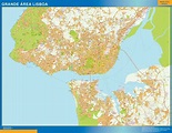 Lisboa Mapa Grande Area Magnetico | Digital Maps. Netmaps UK Vector Eps ...